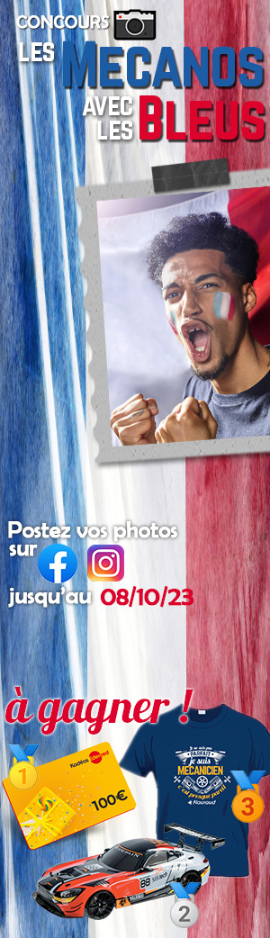 Bandeau concours photo les MECANOS avec les BLEUS