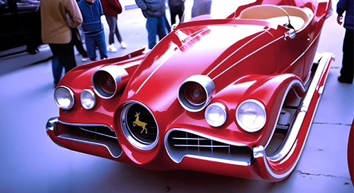 IAU fêtes de fin d'année, traineau-voiture