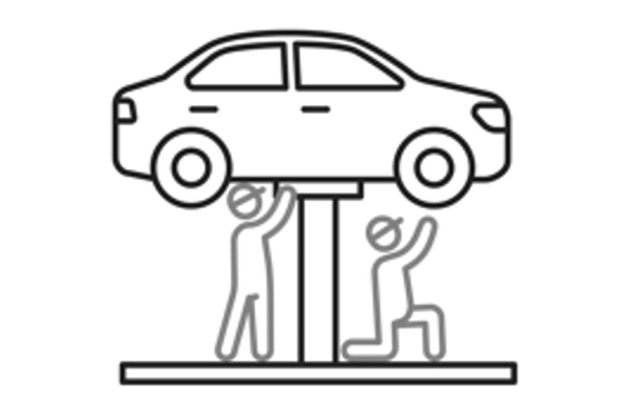 Icone garage intervention véhicule électrique